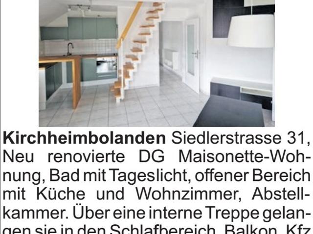 Wohnung mieten in Kupferberg, Kirchheimbolanden