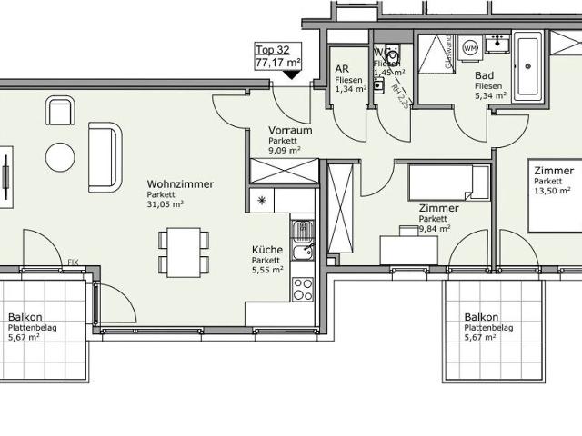 Wohnung mieten in Seestadt, Wien