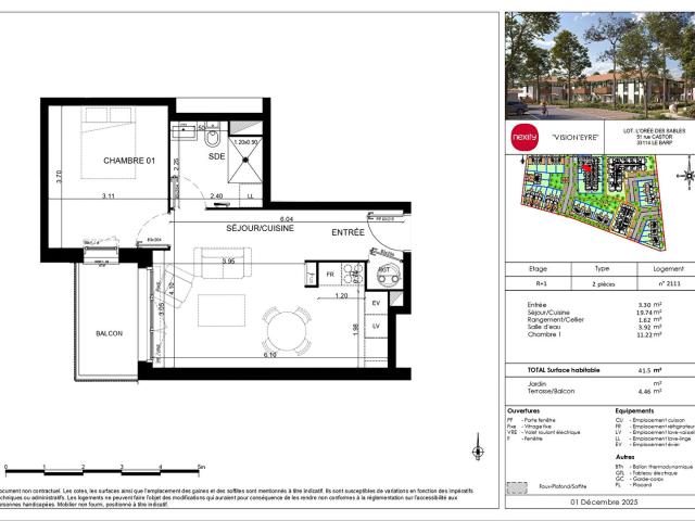 Appartement vente à Les Airials, Le Barp