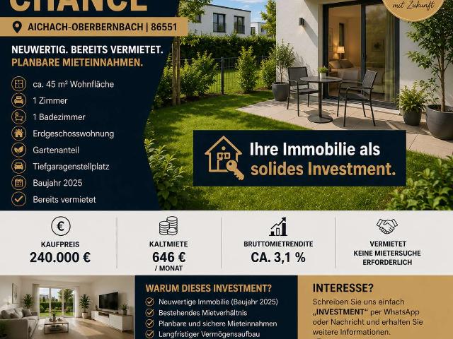 Wohnung kaufen in Oberbernbach, Aichach