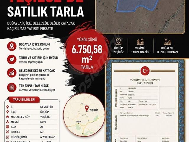 Ürgüp, Nevşehir içerisinde satılık Arsa