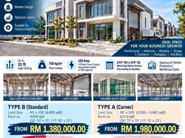 Warehouse for sale in Perak, Tanjong Ipoh