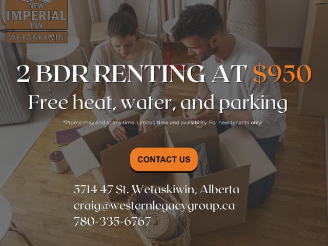 Apartment for rent in Wetaskiwin, Alberta