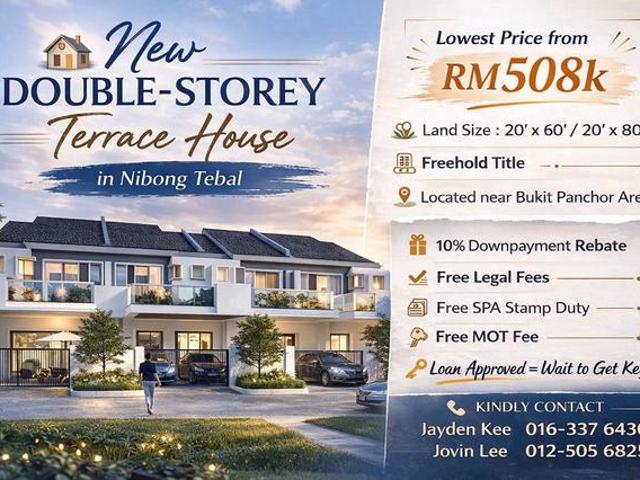 Terraced House for sale in Wellesley, Penang