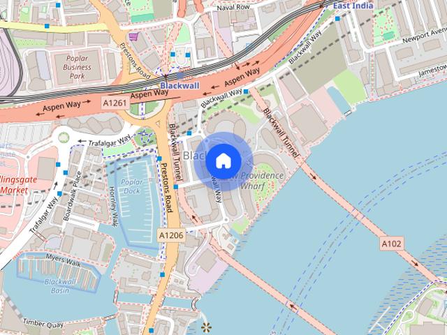Apartment for rent in New Providence Wharf, Greater London