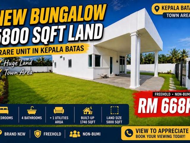 Bungalow for sale in Bertam, Kepala Batas