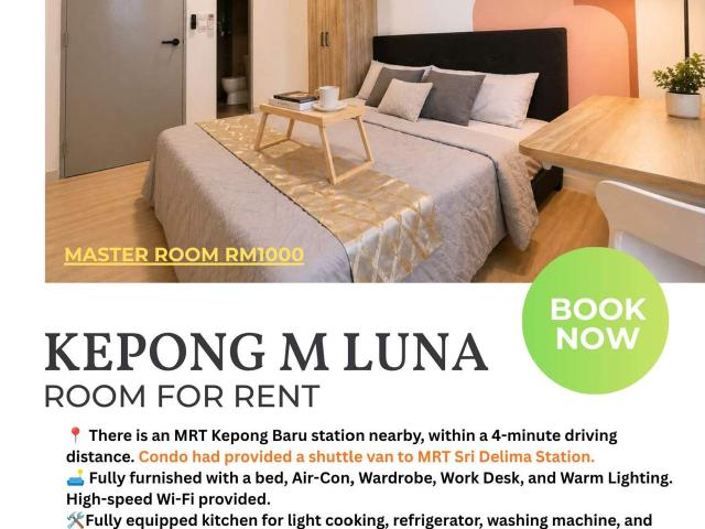 Room for rent in Kepong, Kuala Lumpur