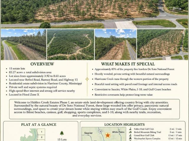 Land for sale in Harrison County, Mississippi