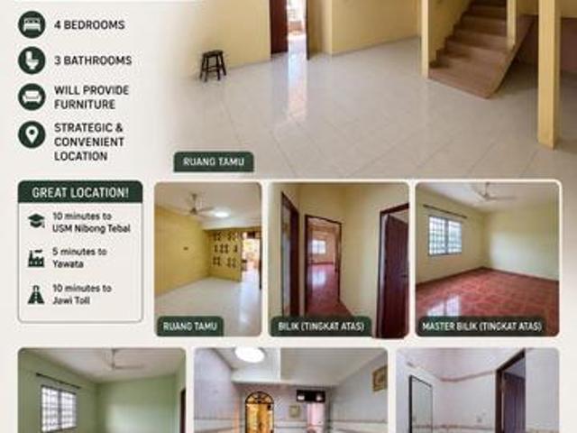 Terraced House for rent in Wellesley, Penang
