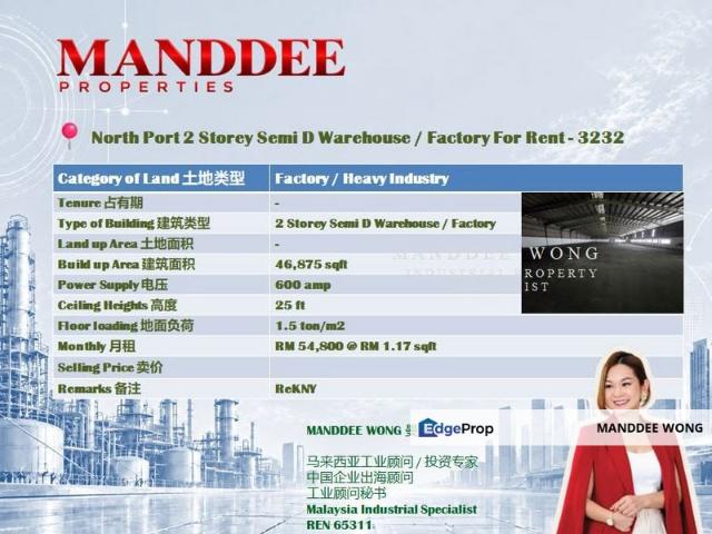 Warehouse for rent in Pelabuhan Klang, Bandaraya Klang