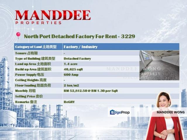 Warehouse for rent in Pelabuhan Klang, Bandaraya Klang