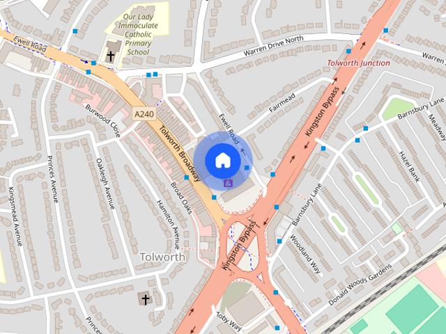 Apartment for rent in Tolworth, Greater London