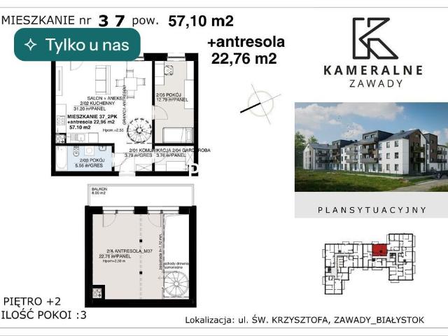 Mieszkanie na sprzedaż w Białystok, Podlaskie