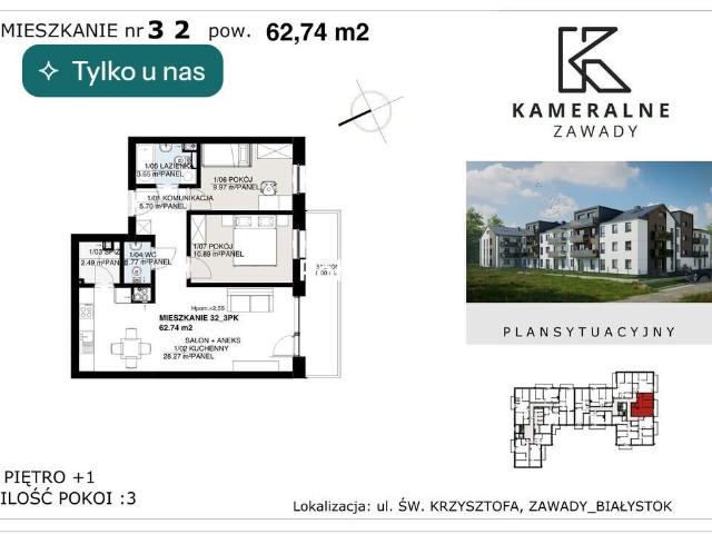 Mieszkanie na sprzedaż w Białystok, Podlaskie