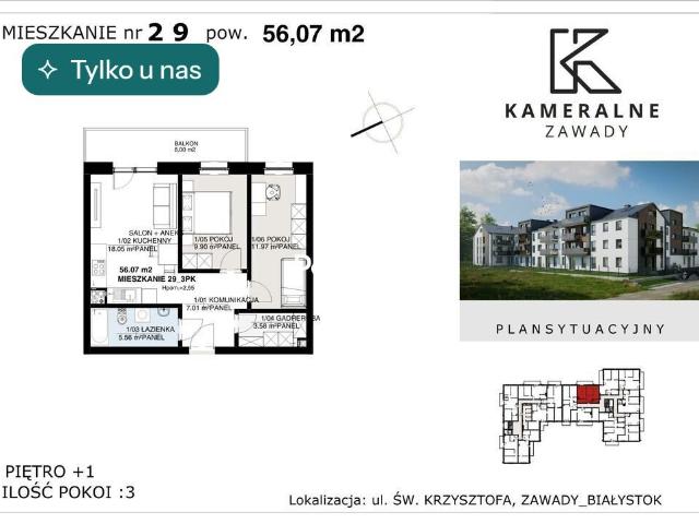 Mieszkanie na sprzedaż w Białystok, Podlaskie