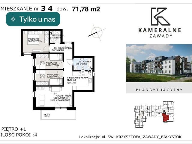 Mieszkanie na sprzedaż w Białystok, Podlaskie