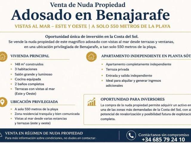 Casa en venta en Benajarafe, La Axarquía