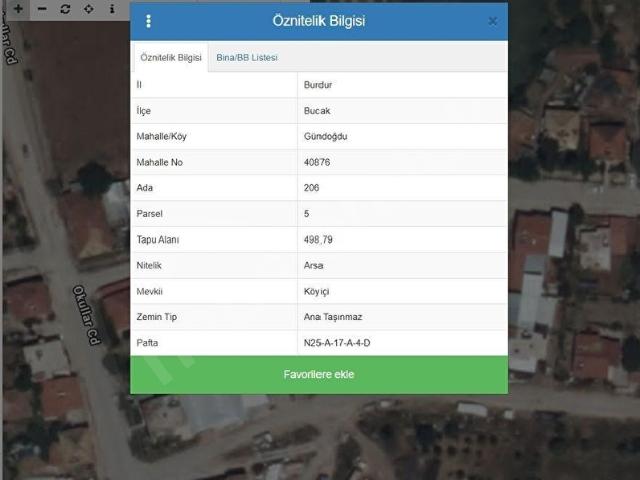 Gündoğdu, Bucak içerisinde satılık Arsa