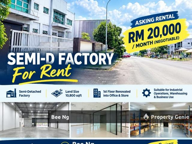 Warehouse for rent in Nusa Cemerlang Industrial Park, Iskandar Puteri