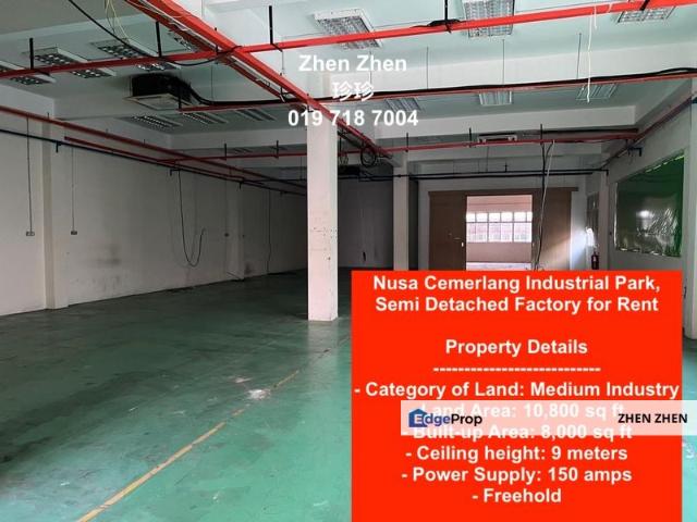 Warehouse for rent in Bukit Ledang, Johor