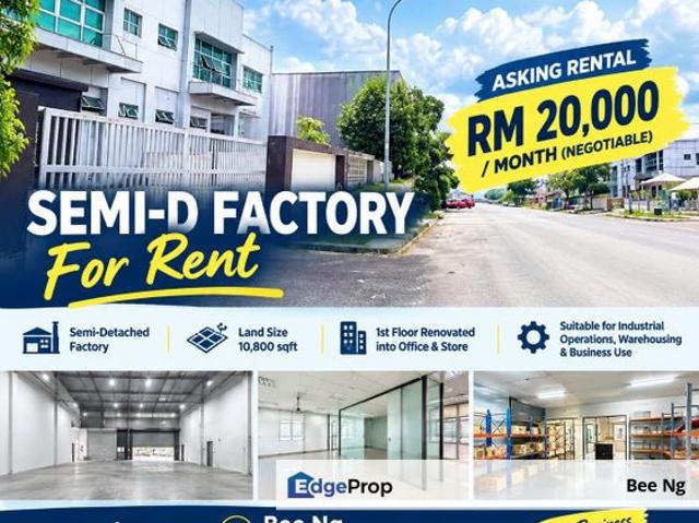Warehouse for rent in Nusa Cemerlang Industrial Park, Iskandar Puteri