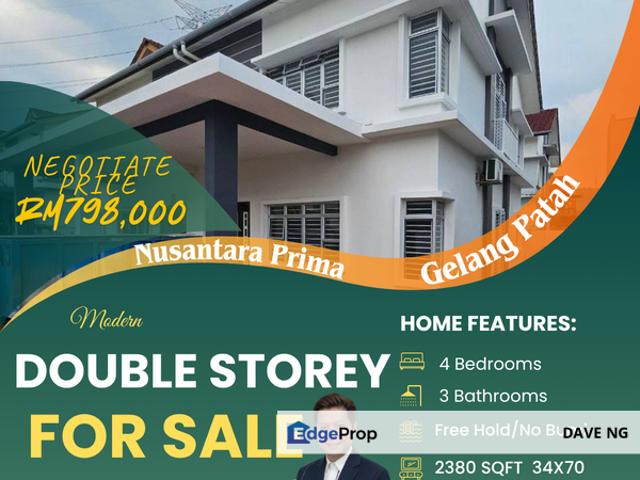 House for sale in Taman Nusantara Prima, Iskandar Puteri