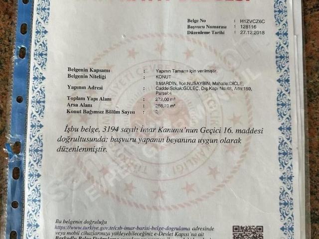 Nusaybin içerisinde satılık Villa