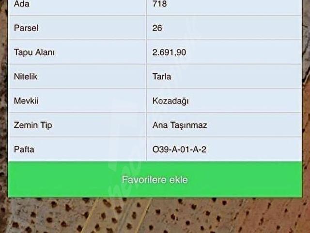 Gürsu Mahallesi, Oğuzeli içerisinde satılık Arsa