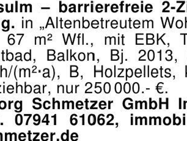 Wohnung kaufen in Obersulm, Baden-Württemberg