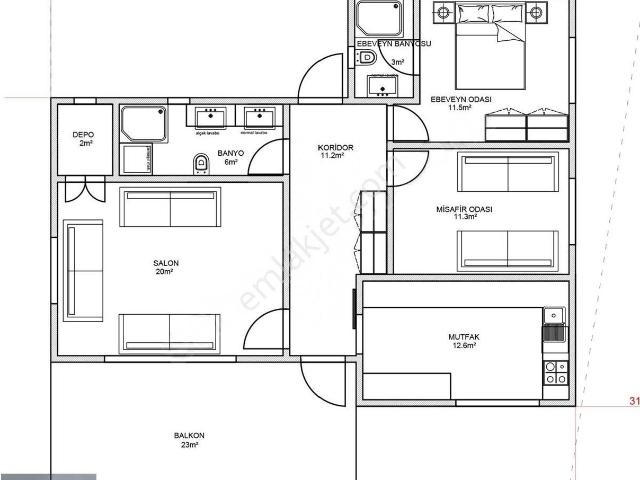 Kırklareli Merkez içerisinde satılık Villa