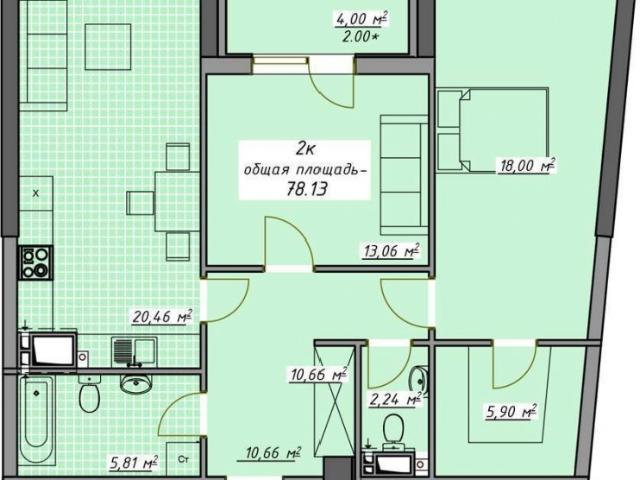 Квартира продажа в Великодолинском, Днепропетровской области