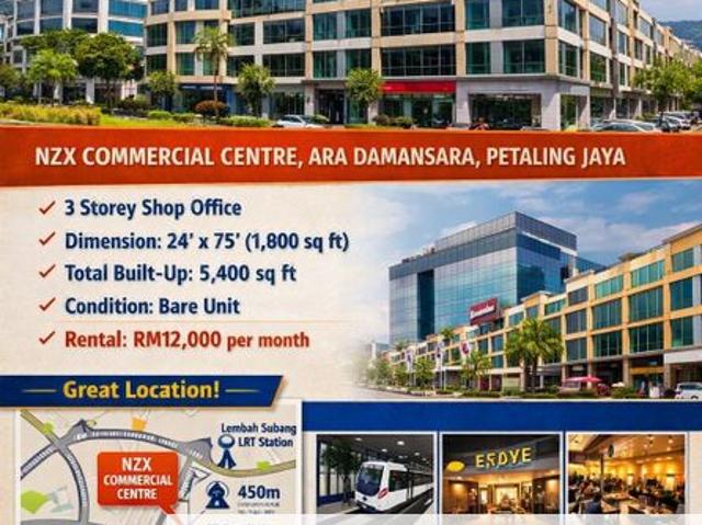 Shop for rent in Petaling, Damansara Damai