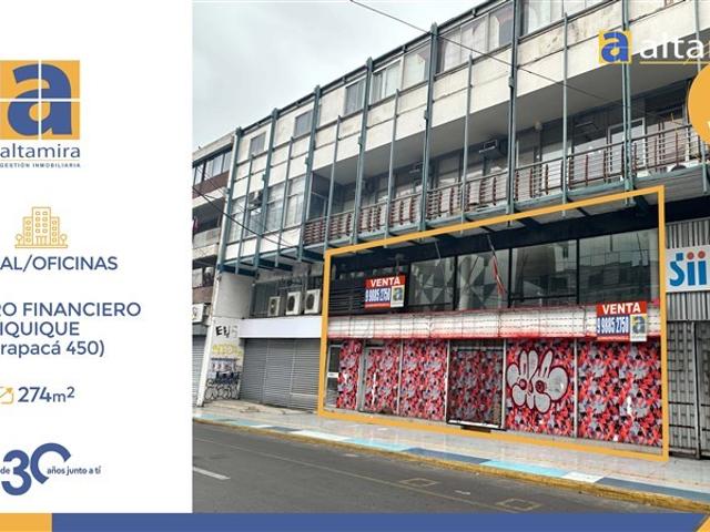 Oficina en Venta en OPORTUNIDAD – CONDICIONES ESPECIALES DE FINANCIAMIENTO BANCA PROPIEDADES BANCO SANTANDER Local Oficinas Centro Financiero Iquique calle Tarapacá Cod. BS 31