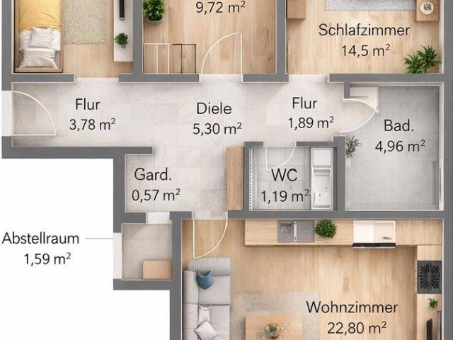 Wohnung kaufen in Lechhausen, Augsburg