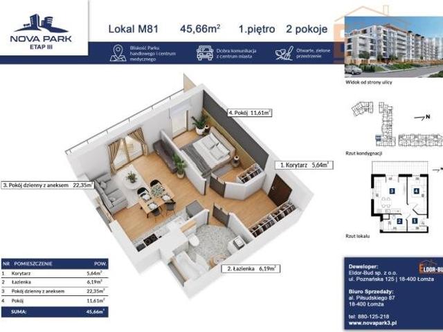 Mieszkanie na sprzedaż w Łomża, Podlaskie