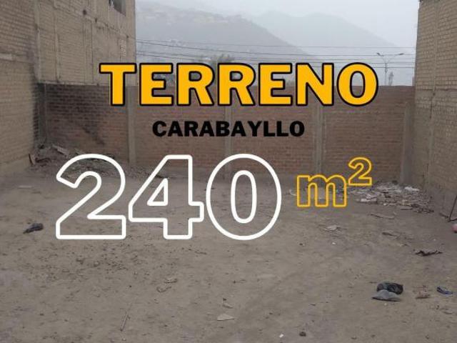 ¡OPORTUNIDAD EXCLUSIVA EN CARABAYLLO!