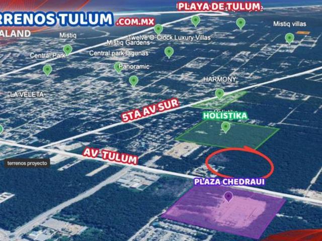 Oportunidad terreno a unos metros del nuevo centro comercial Chedraui tulum