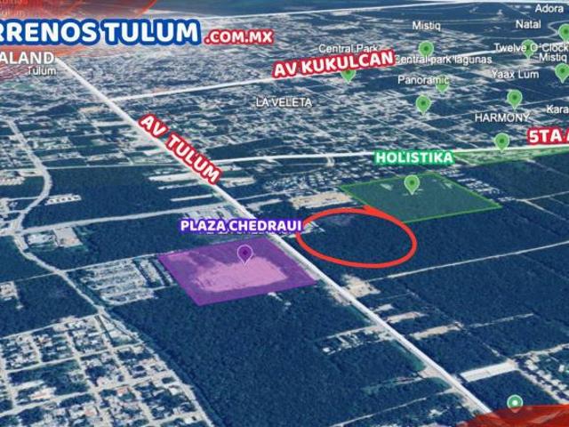 Oportunidad terreno a unos metros del nuevo centro comercial Chedraui tulum