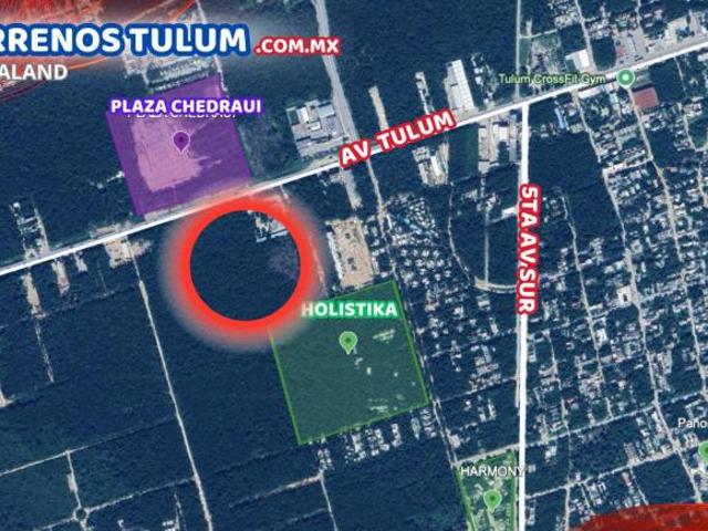 Oportunidad terreno a unos metros del nuevo centro comercial Chedraui tulum