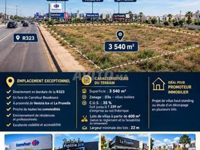 Propriété vente à Bouskoura, Gharb-Chrarda-Beni Hssen