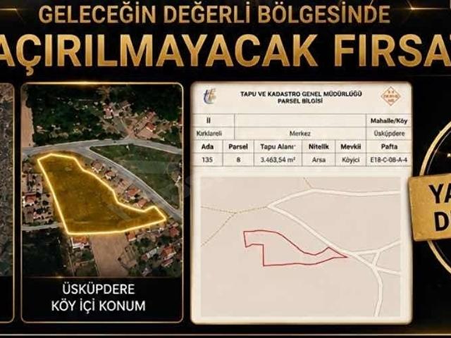 Üsküpdere, Kırklareli Merkez içerisinde satılık mülk