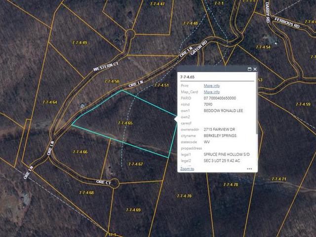 Land for sale in Berkeley Springs, West Virginia