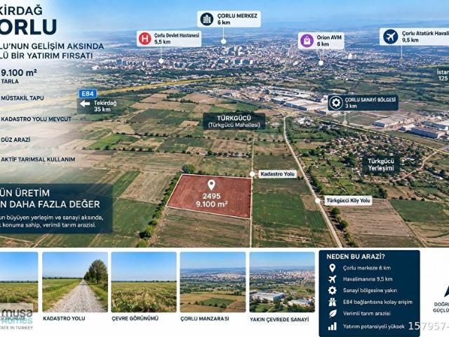 Çorlu 1. Organize Sanayi Bölgesi, Çorlu içerisinde satılık Arsa