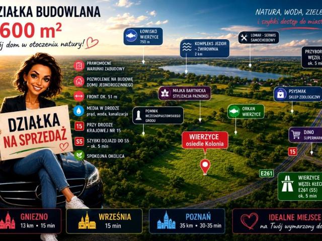 Grunt na sprzedaż w Wierzyce, Wielkopolskie