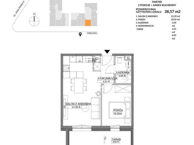 Mieszkanie na sprzedaż w Osielsko, Kujawsko-pomorskie