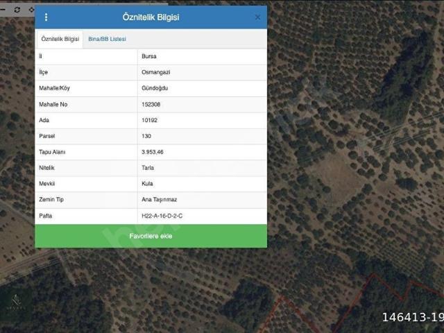 Çağlayan, Osmangazi içerisinde satılık Arsa
