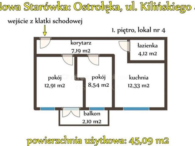 Mieszkanie na sprzedaż w Ostrołęka, Mazowieckie