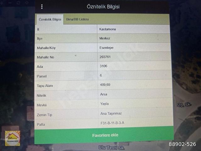 Kastamonu Merkez, Kastamonu içerisinde satılık Arsa