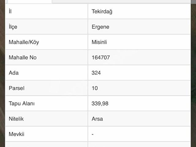 Tekirdağ içerisinde satılık Arsa