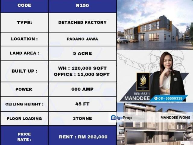 Warehouse for rent in Alam Impian, Selangor